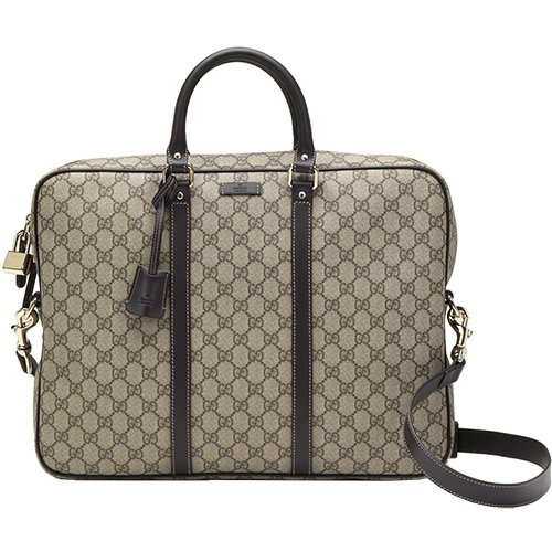 Gucci Supreme Canvas Briefcase for men auriu